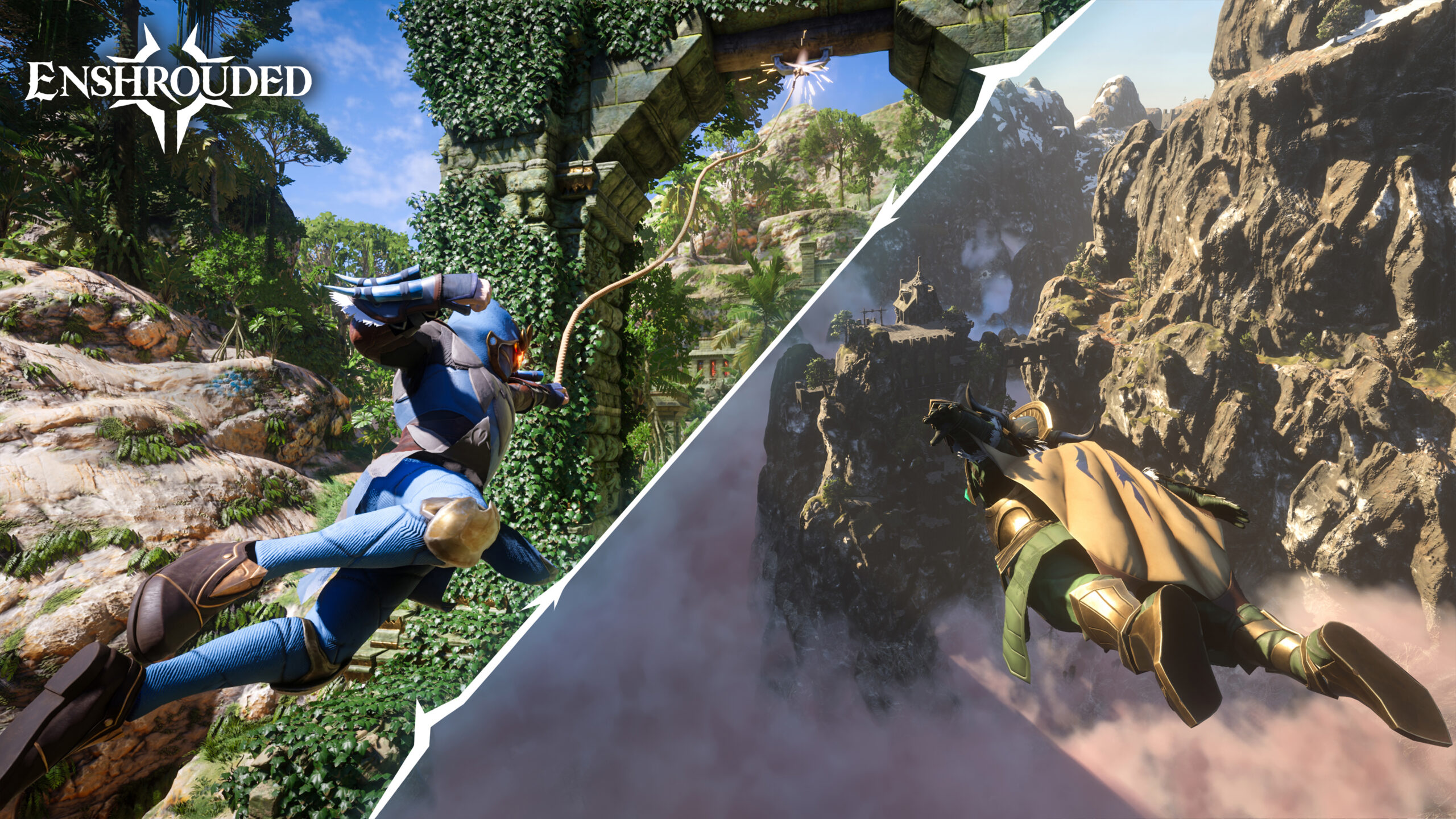 Enshrouded: Archer and Gliding in Official Game Screenshots